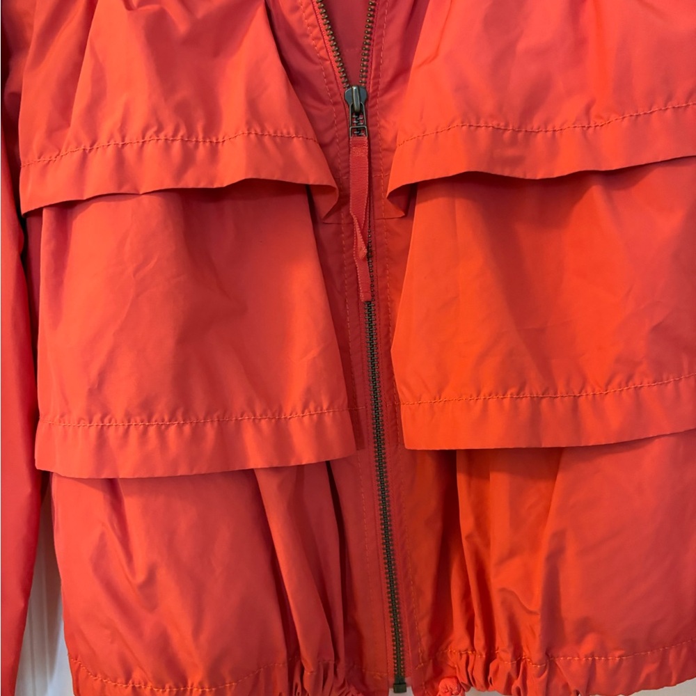LOFT Red Utility Jacket with Sporty‎ Hooded Design - Picture 4 of 5